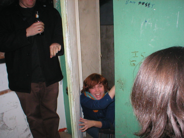 Brian tries to keep the fans at bay.