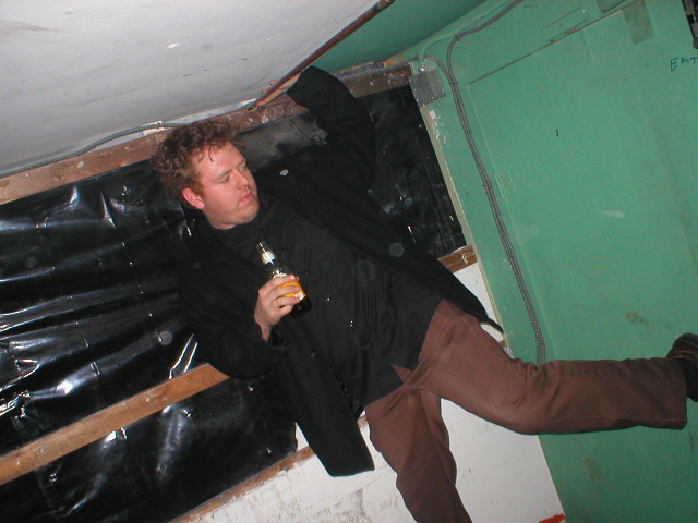 Brian tries to keep the fans at bay.